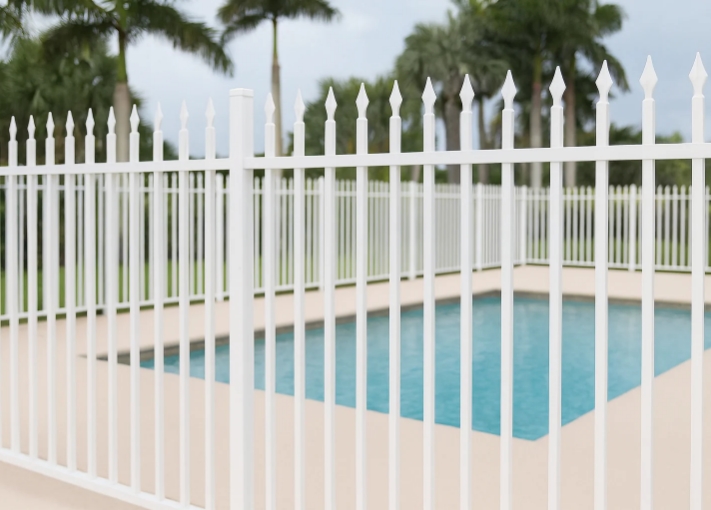 Colored Pool fence and Gate