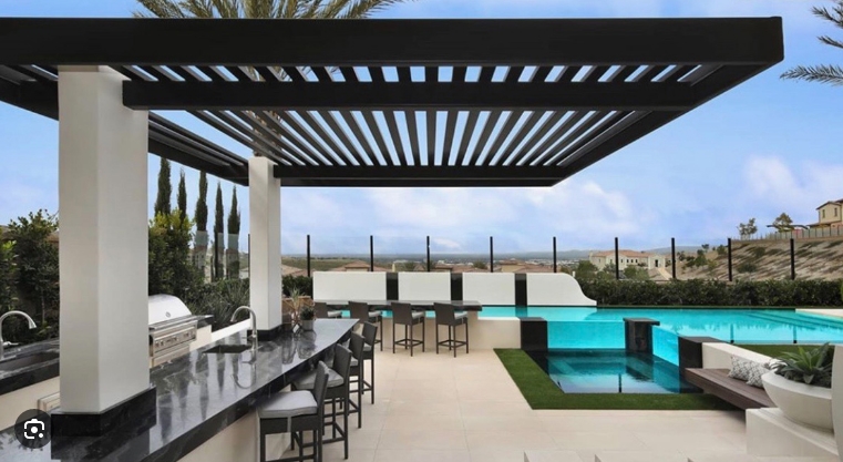 Electric/manual aluminum pergola